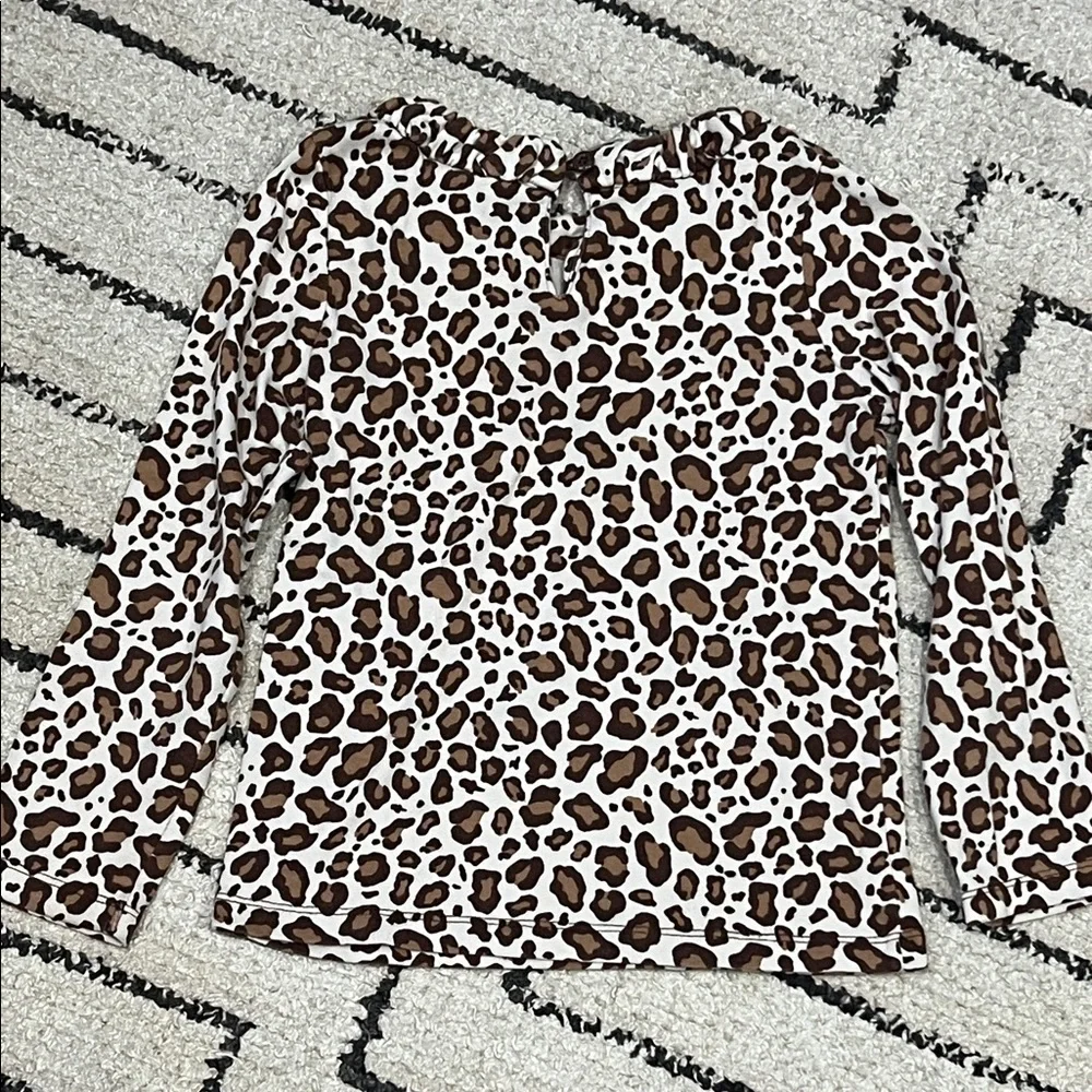 Gymboree Leopard Print Top with Pink Bow